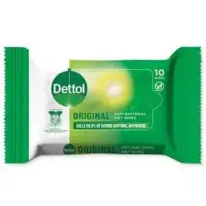 Dettol Antibacterial Single Pack 10 wipes